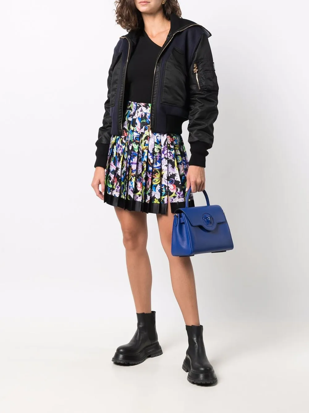 фото Versace плиссированная юбка с узором