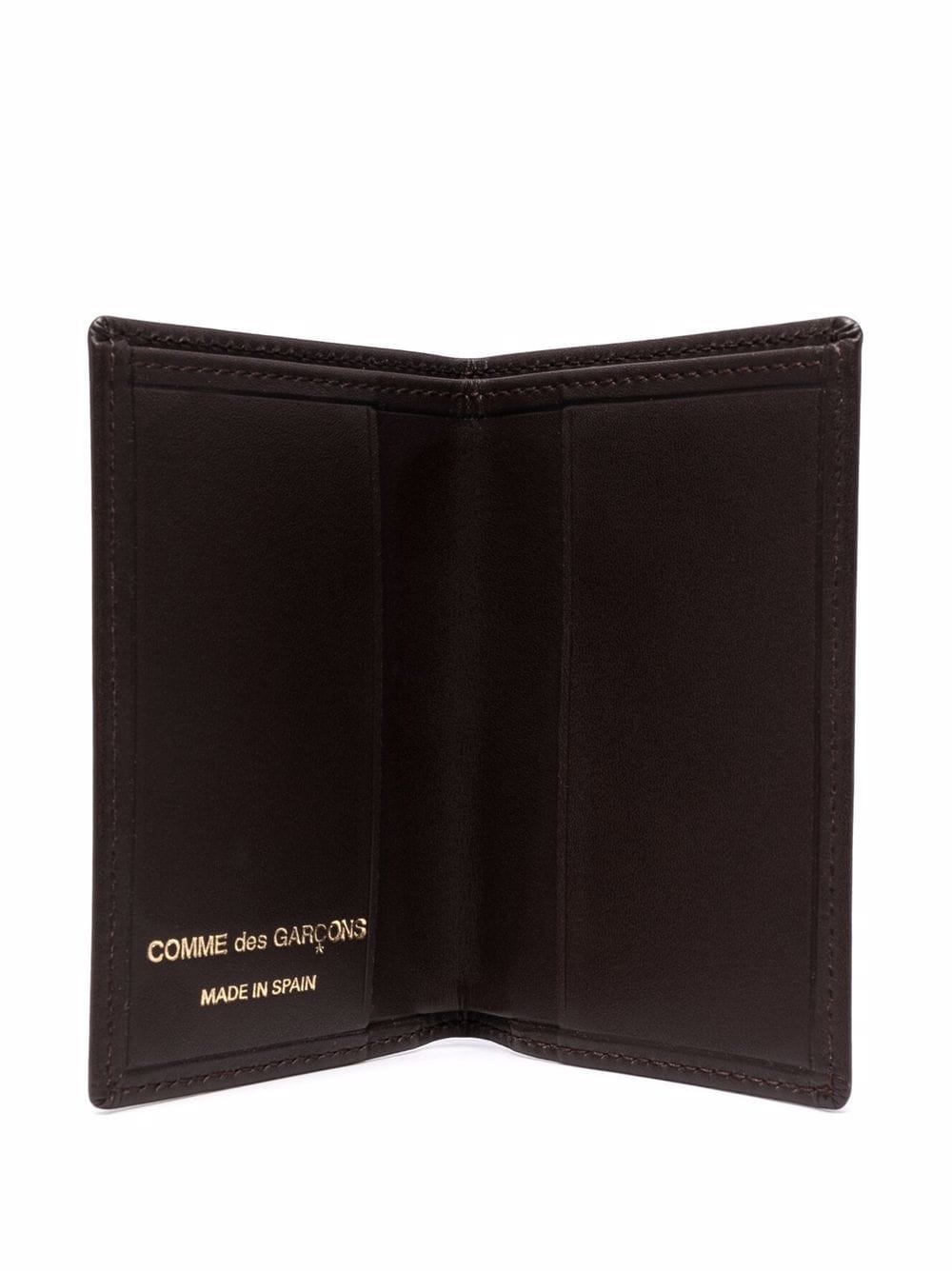 Shop Comme Des Garçons Smooth Bi-fold Wallet In Brown