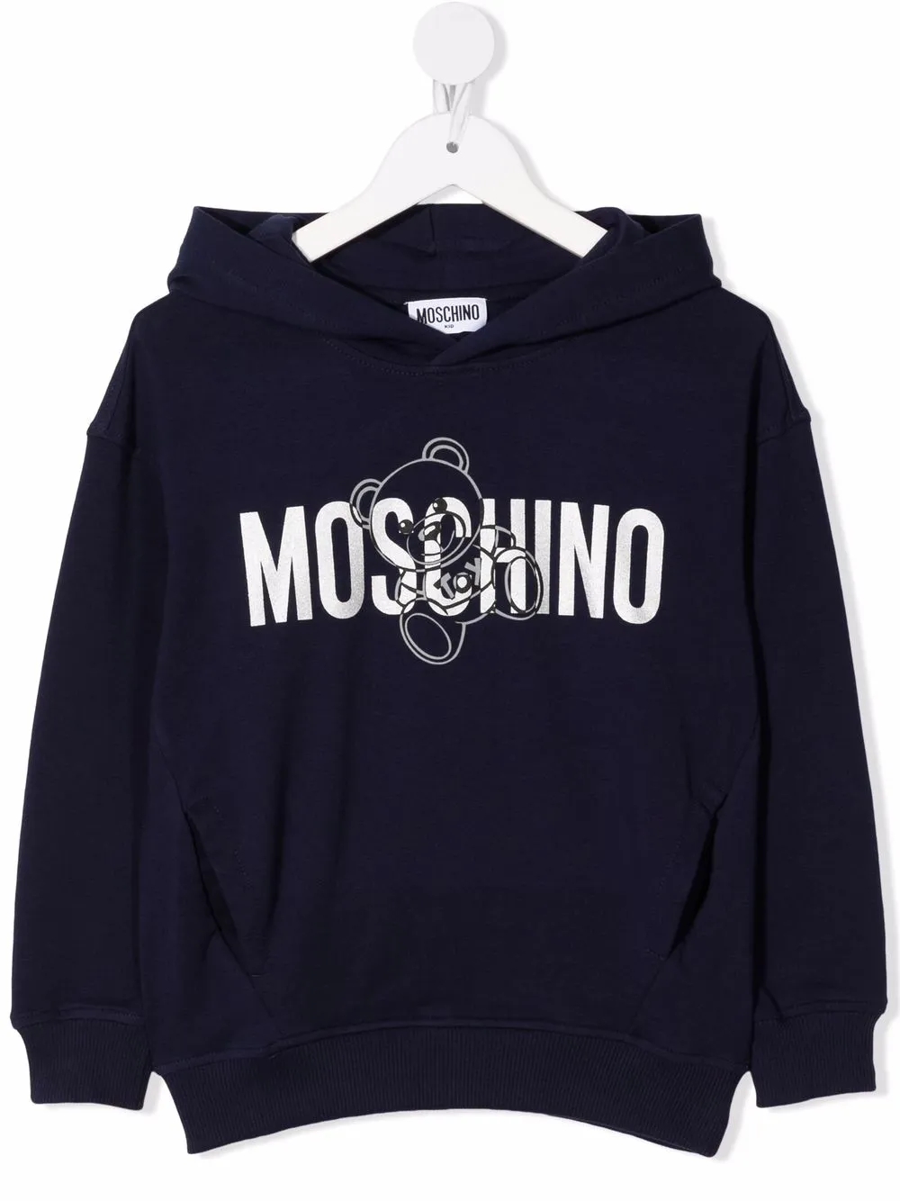 

Moschino Kids hoodie con logo estampado - Azul