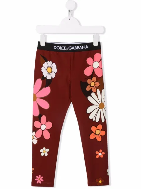 Dolce & Gabbana Kids Calça esportiva com estampa floral