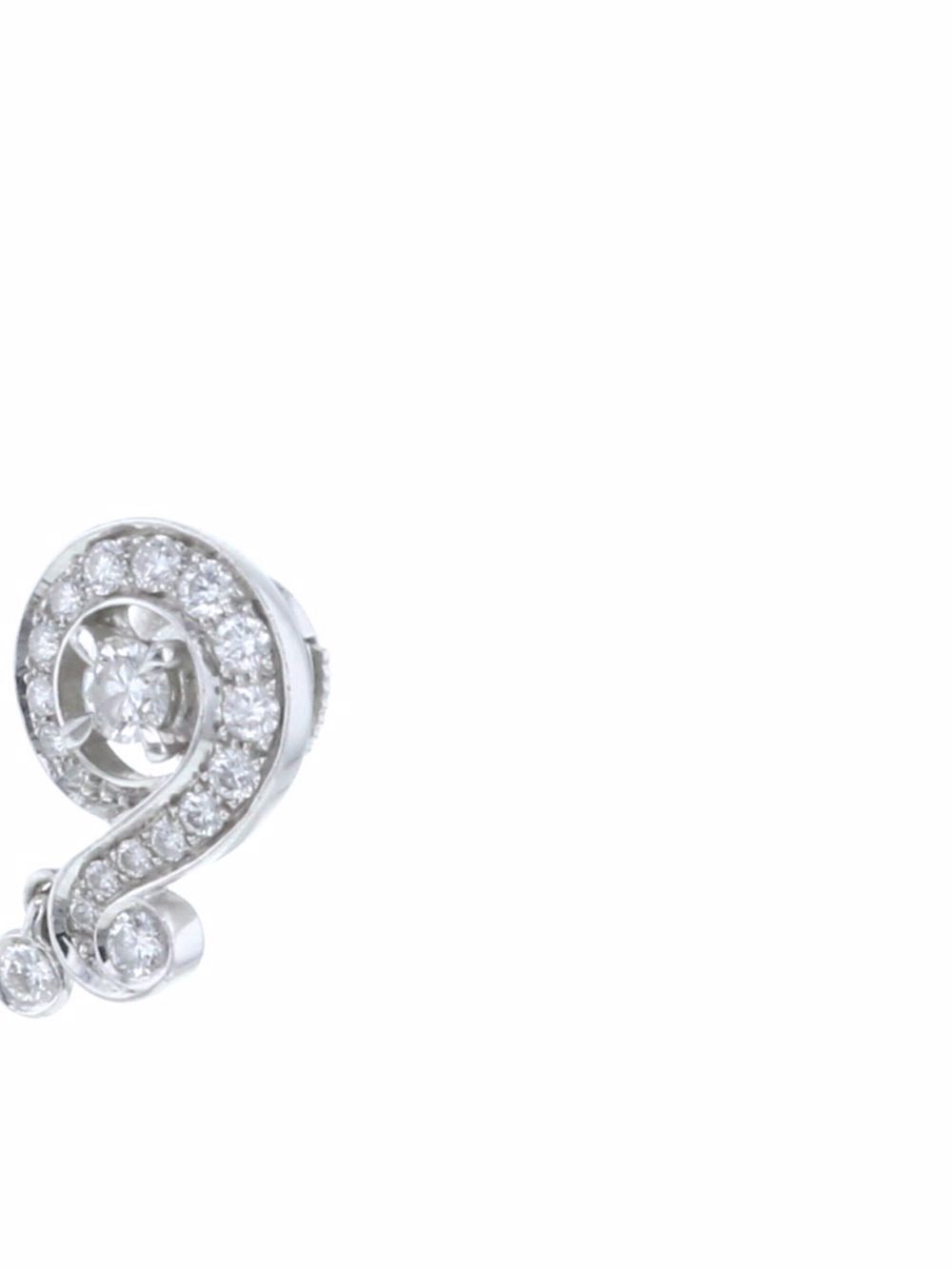 фото Van cleef & arpels pre-owned 18kt white gold nid du paradis diamond stud earrings