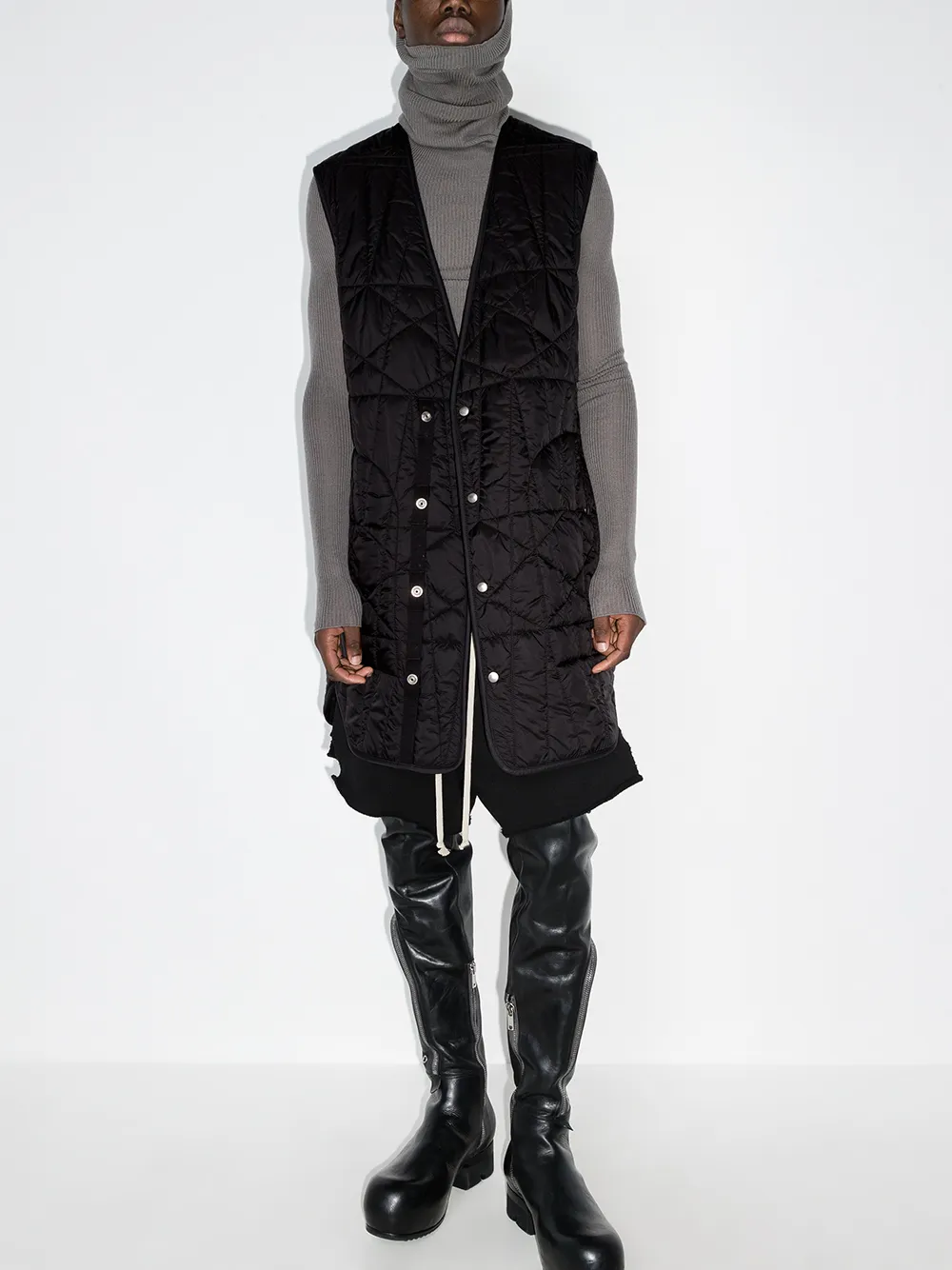 фото Rick owens drkshdw удлиненный жилет lined