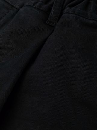 pleat-detail cotton tapped trousers展示图