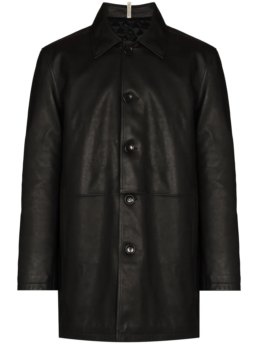 

Sunflower button-up leather jacket - Black
