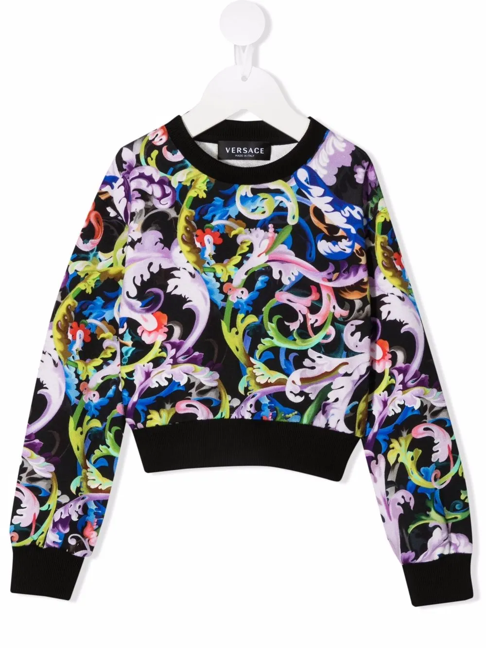 

Versace Kids barocco-print sweatshirt - Black