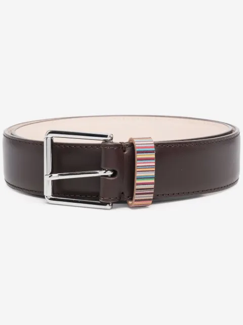 Paul Smith ремень с контрастной петлей в полоску