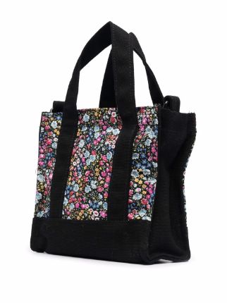 flroal-print logo tote bag展示图