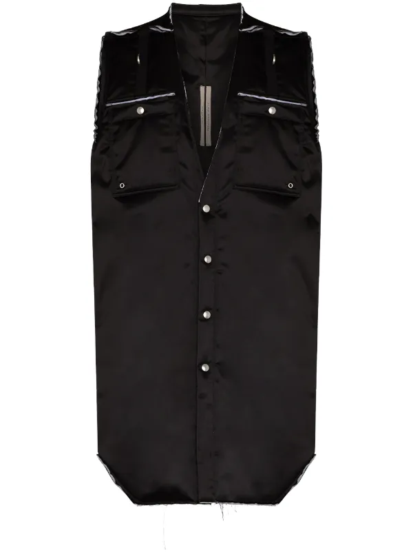 Rick Owens Outershirt Unfinished Gilet - Farfetch