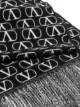 Valentino VLogo fringed scarf