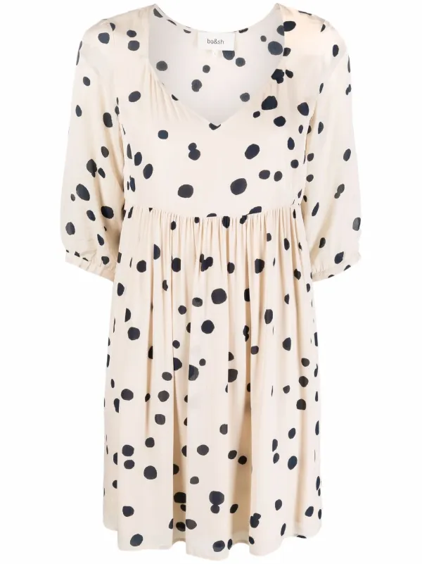 shop ba sh dalia polka dot print dress with express delivery farfetch