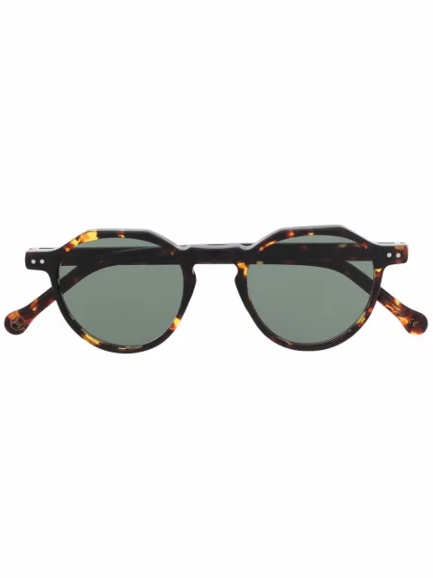 Lesca round frame tortoiseshell sunglasses