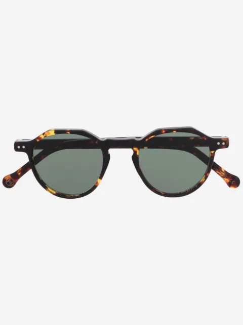 Lesca round frame tortoiseshell sunglasses