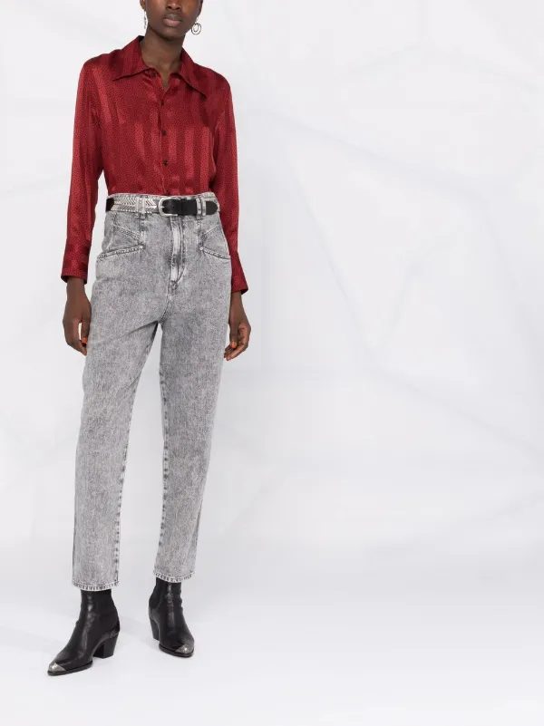 Isabel Marant high-rise acid-wash Jeans 