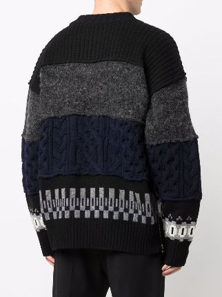 cable-knit panelled jumper展示图