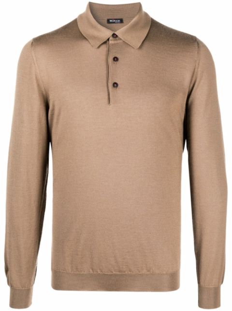 tan long sleeve polo shirt