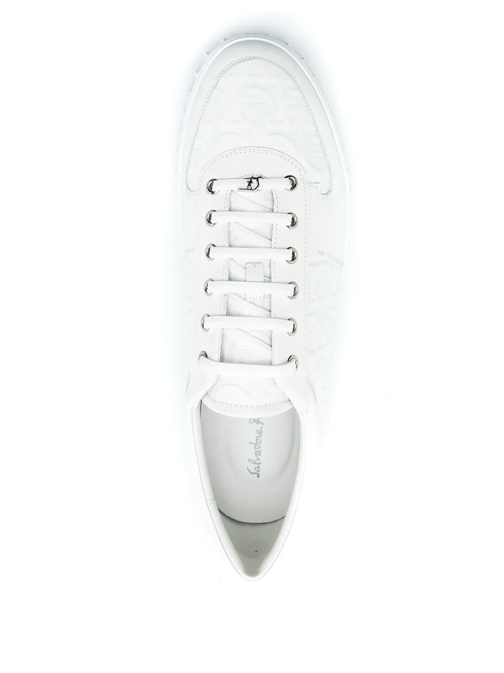 Ferragamo Gancini low-top sneakers Wit