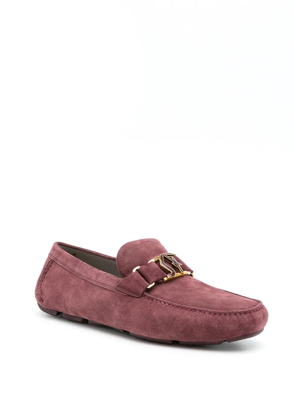 Ferragamo Loafers met monogramplakkaat Rood