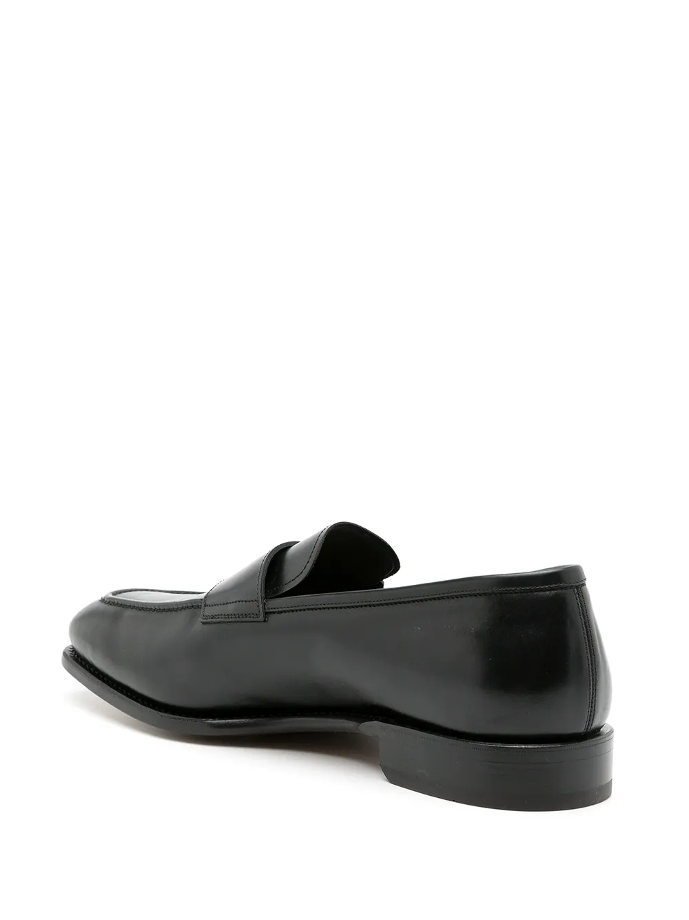 Ferragamo leather penny loafers Black