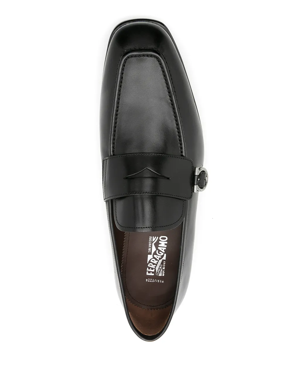 Ferragamo leather penny loafers Black