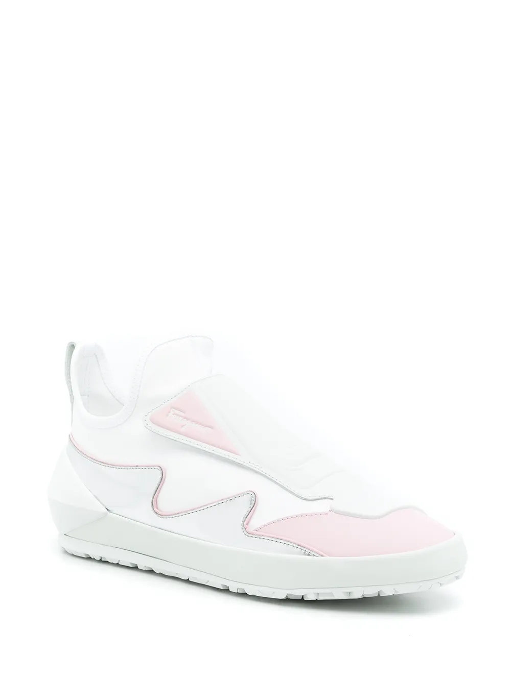 Ferragamo Leren soksneakers Wit