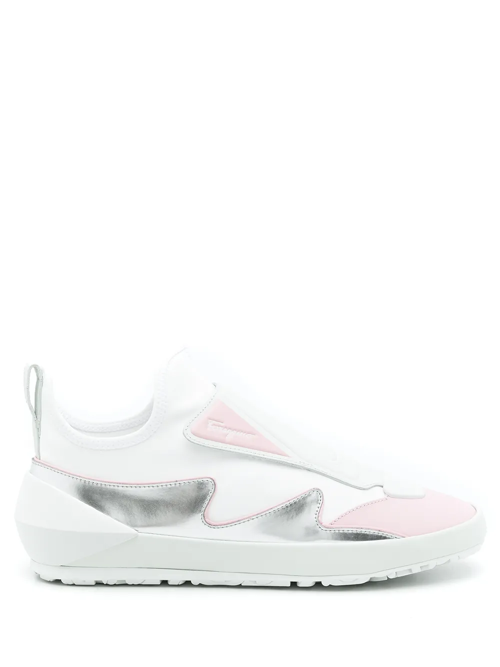 Ferragamo Leren soksneakers Wit