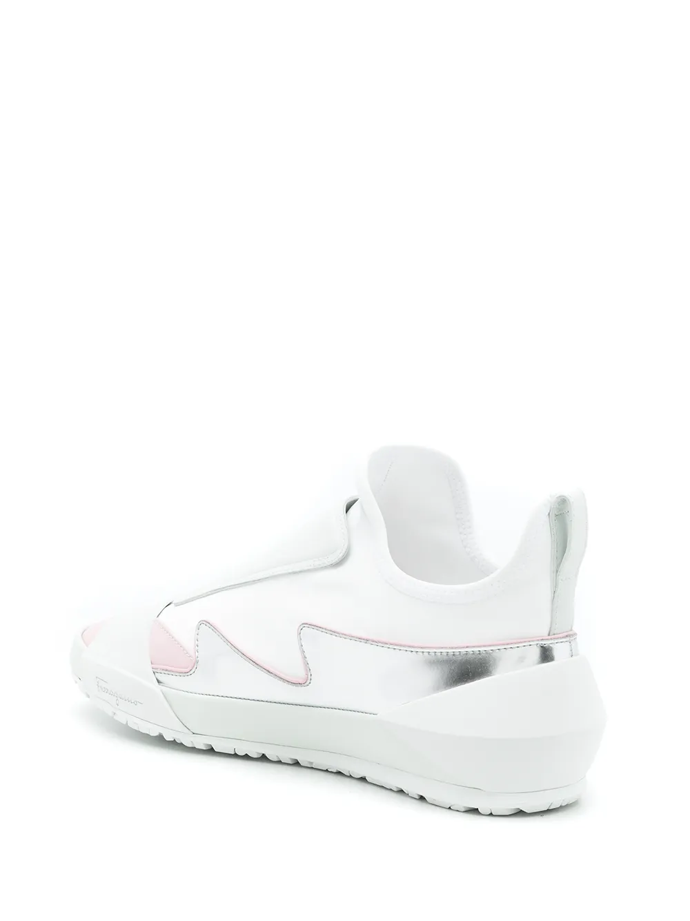 Ferragamo Leren soksneakers Wit