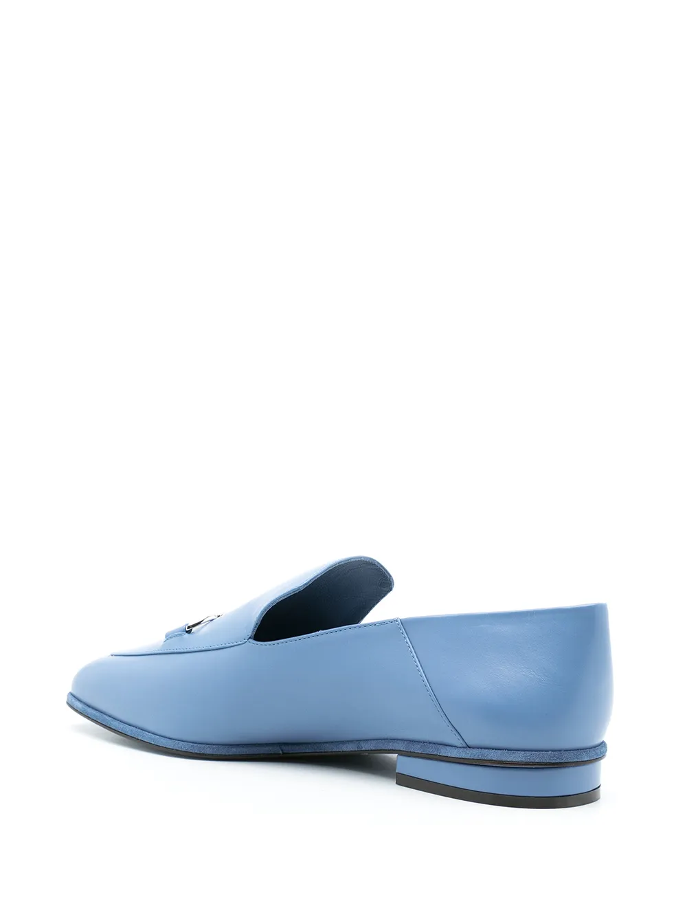 Ferragamo square toe loafers Black