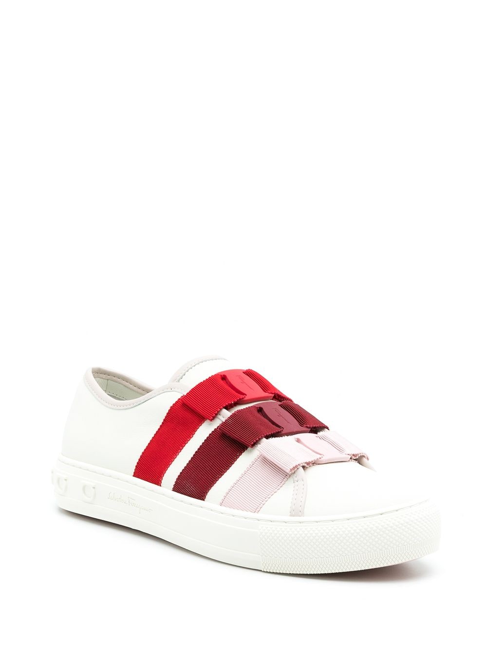 Ferragamo Nataly sneakers met gespsluiting - Wit