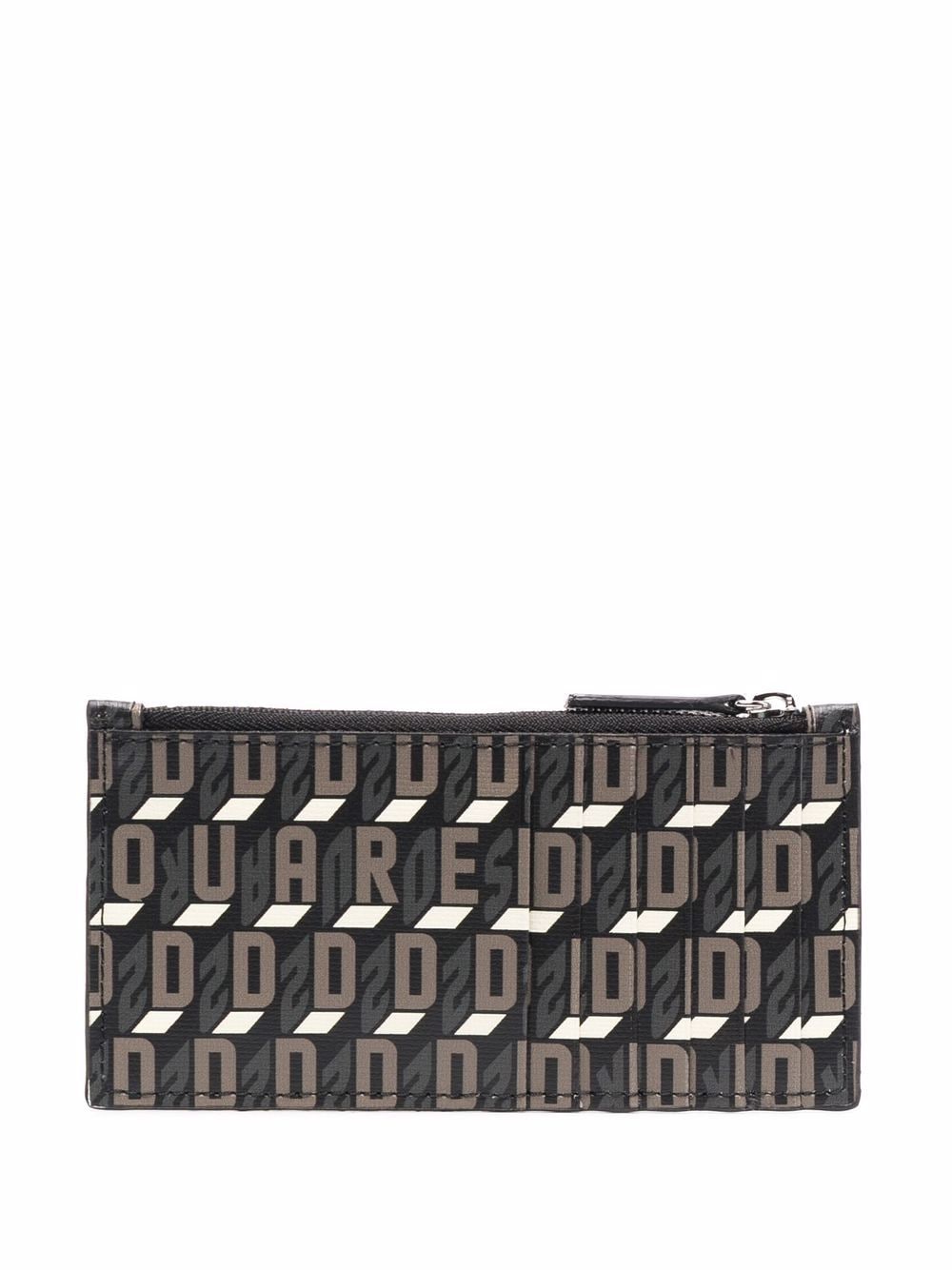 Image 2 of Dsquared2 monogram-print zipped wallet