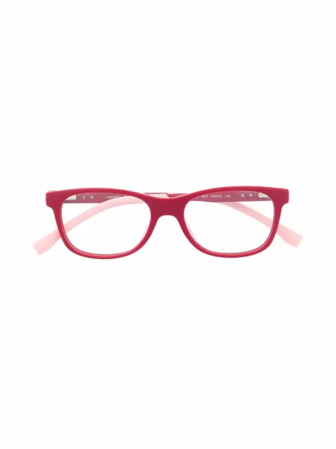 Lacoste Kids lentes con armazón rectangular en relieve