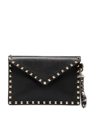 black and cream clutch bag