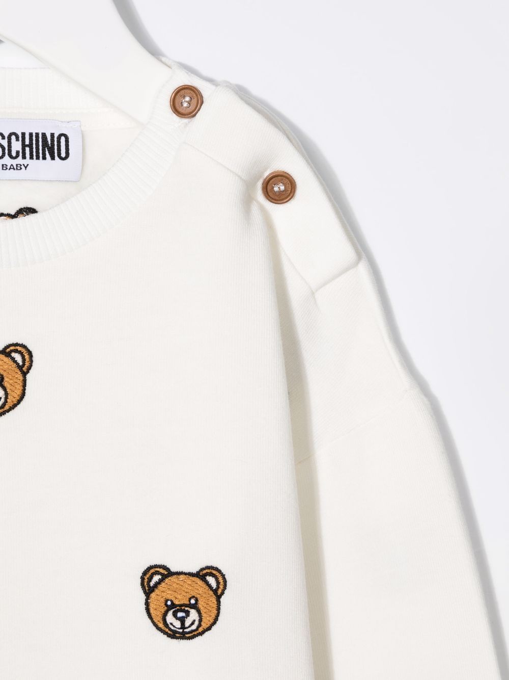 фото Moschino kids толстовка с круглым вырезом и принтом teddy bear