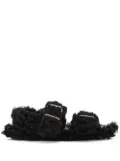 Marni shearling-trimmed sandals - Black