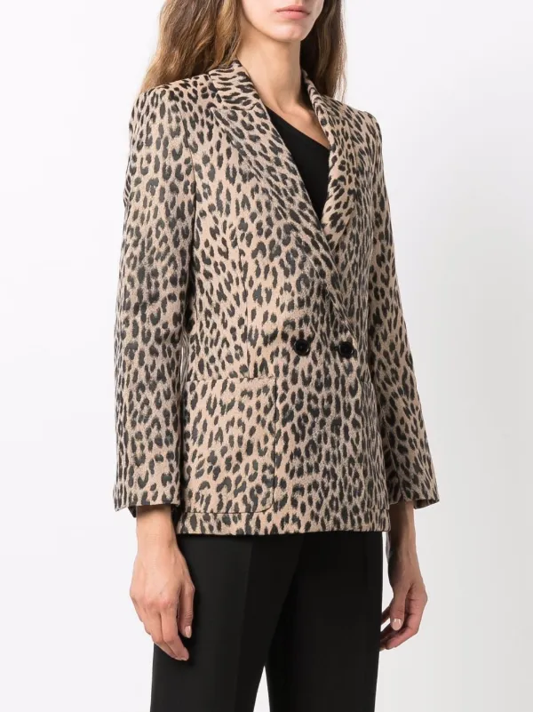 leopard print boyfriend blazer