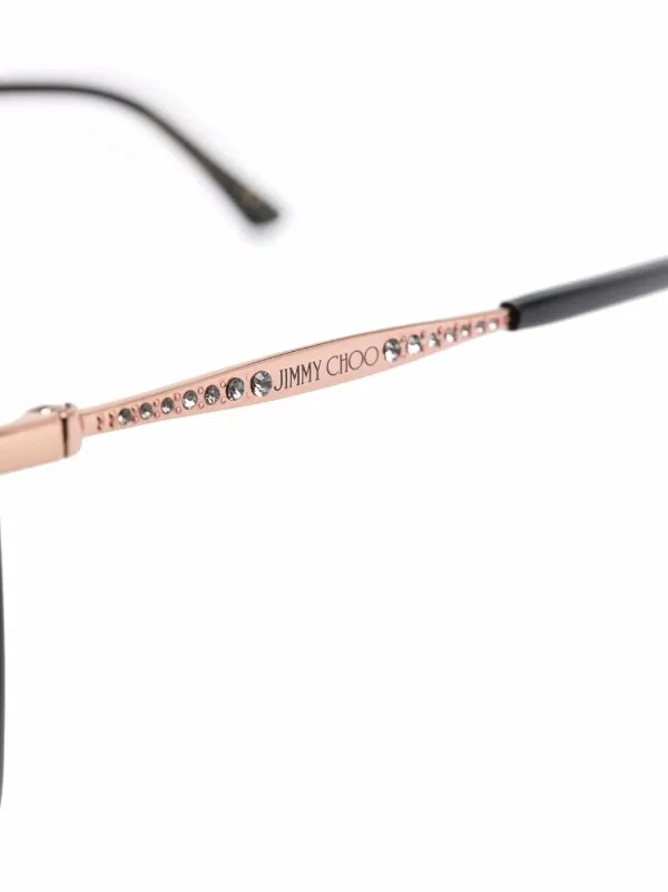 JIMMY CHOO オーバーサイズサングラス Jimmy Choo Eyewear オーバーサイズ サングラス | ブラック