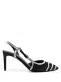Ferragamo rhinestone sling-back pumps - Black