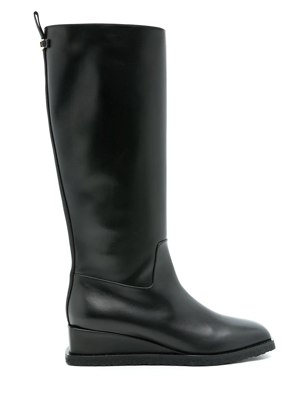 Ferragamo Wayde leren laarzen Zwart