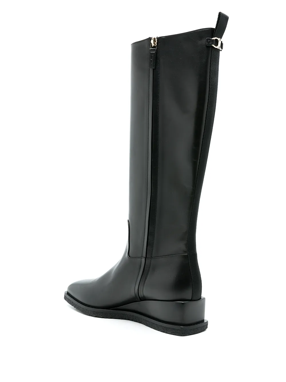 Ferragamo Wayde leren laarzen Zwart