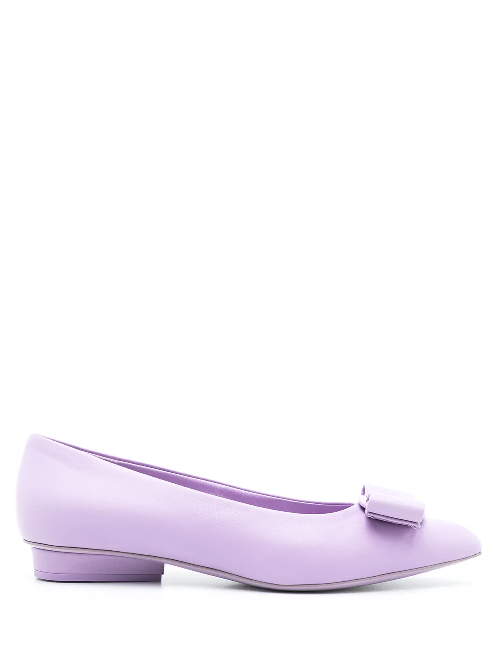 Ferragamo Ballerina's met strikdetail Paars