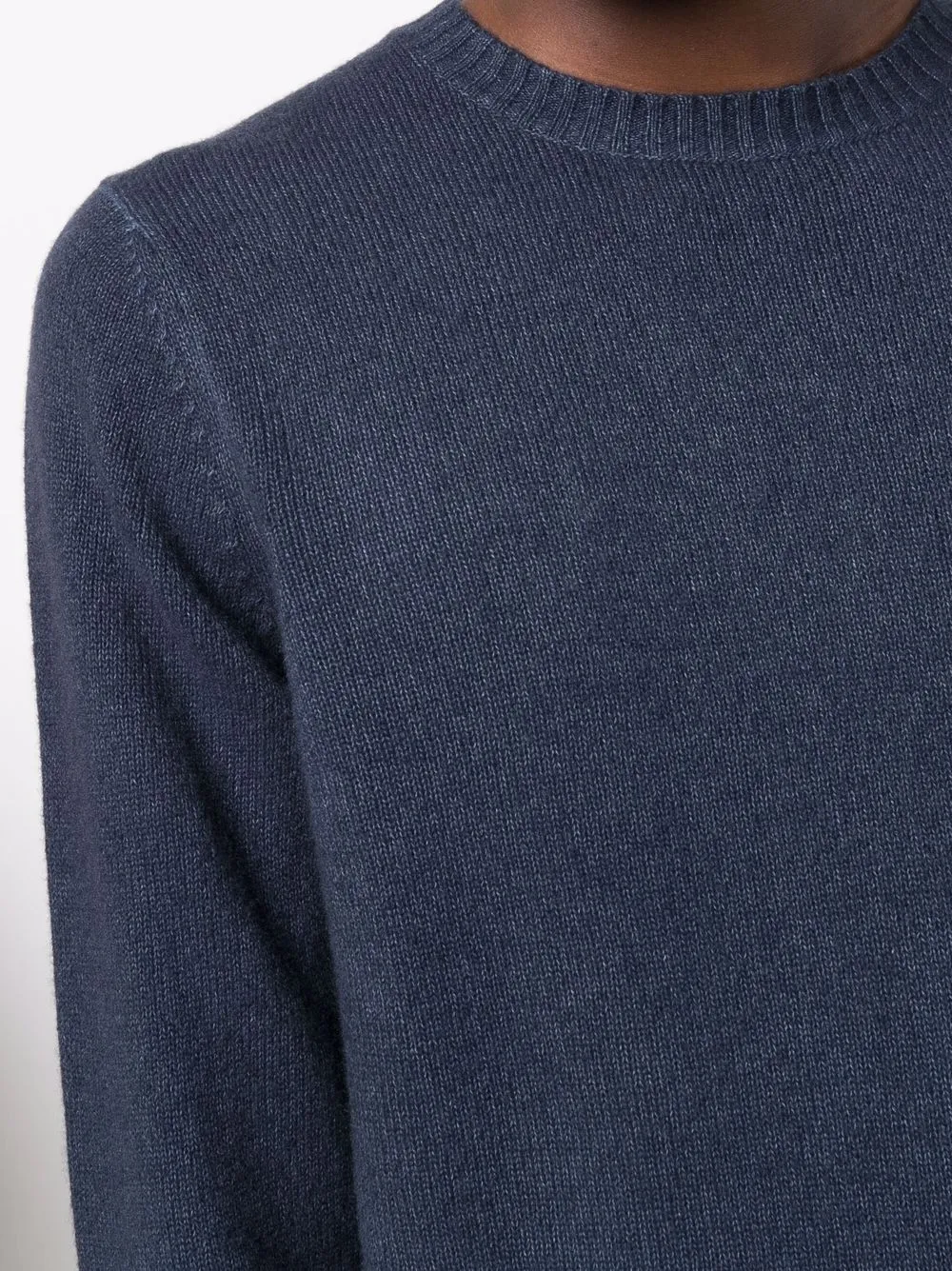 Malo Crew-neck Cashmere Jumper In Blue