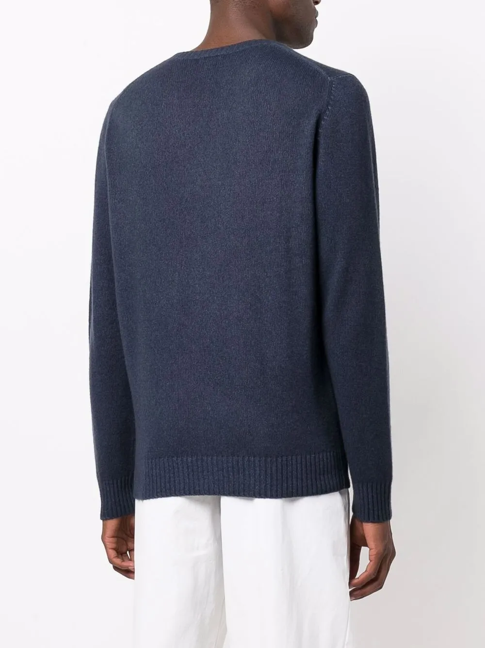 Malo Crew-neck Cashmere Jumper In Blue
