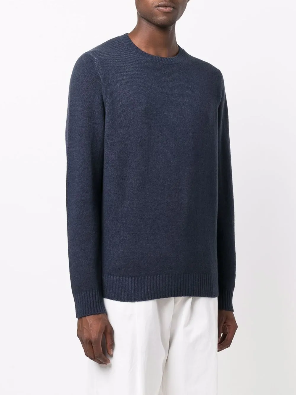 Malo Crew-neck Cashmere Jumper In Blue