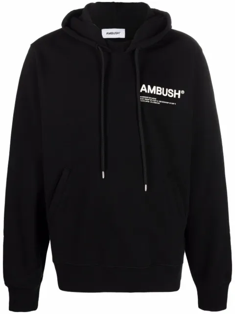 AMBUSH هودي قطن بطبعة شعار الماركة