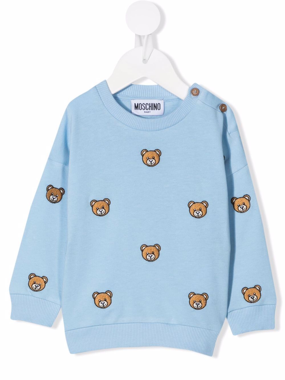 фото Moschino kids толстовка с круглым вырезом и принтом teddy bear