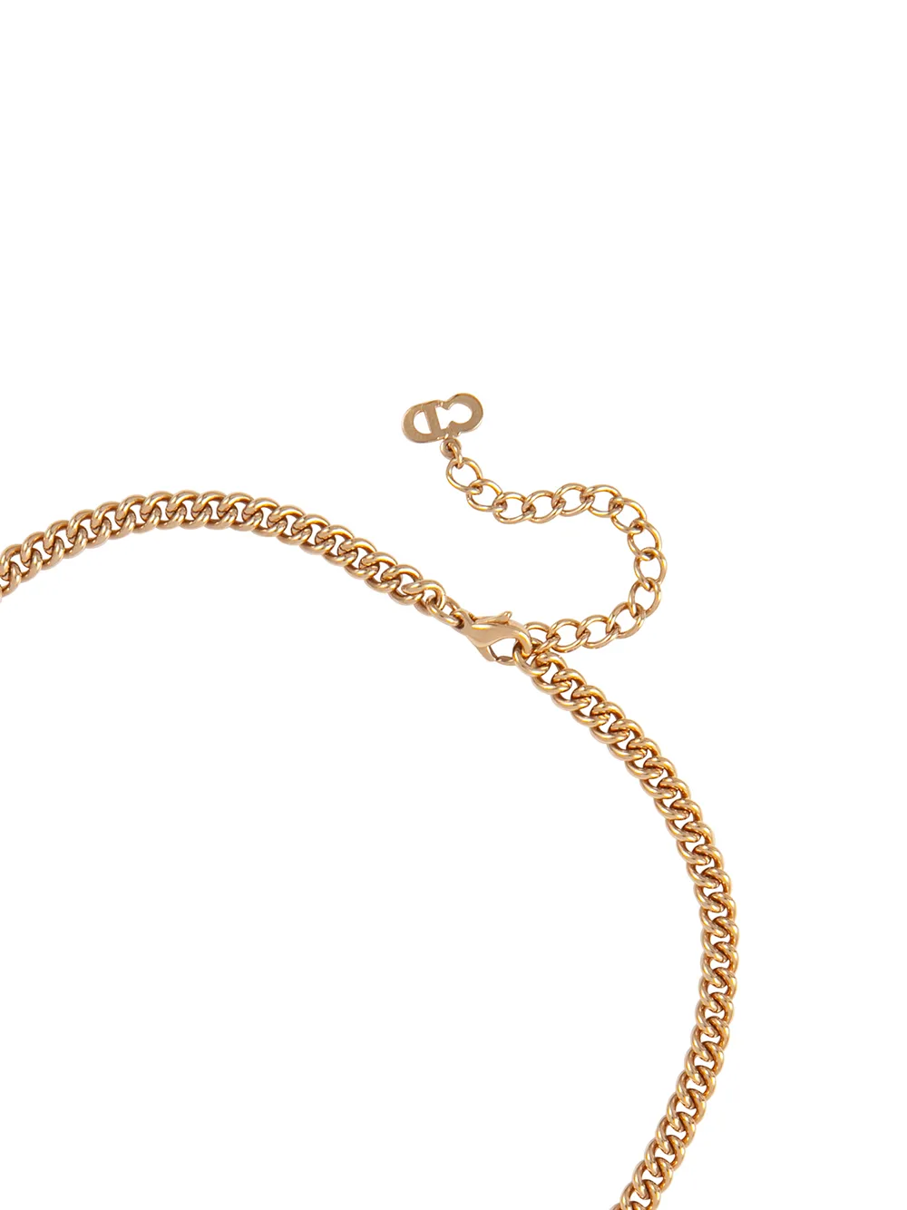 Dior Pre-owned 1980s Pre-owned Crystal-embellished Necklace and Earrings Set in Gold, view 4