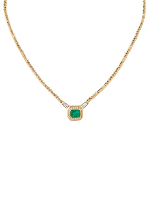 Christian Dior Pre-Owned قلادة كلاسيكية بزينة حجر كريم من الثمانينيات