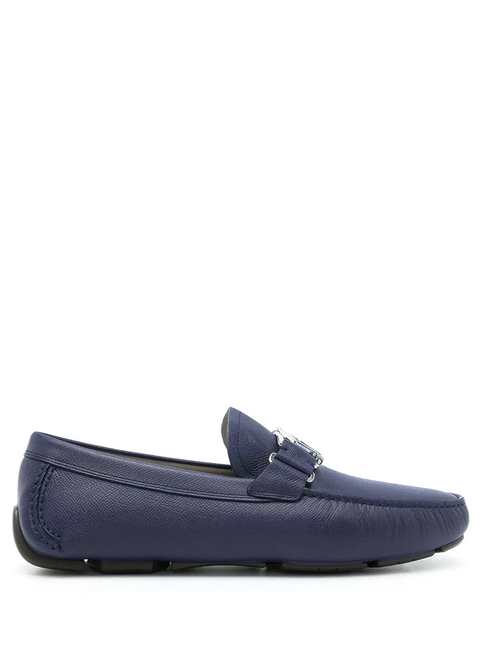 Ferragamo Loafers met logoplakkaat Blauw
