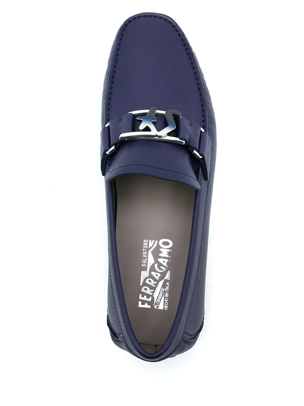 Ferragamo Loafers met logoplakkaat Blauw