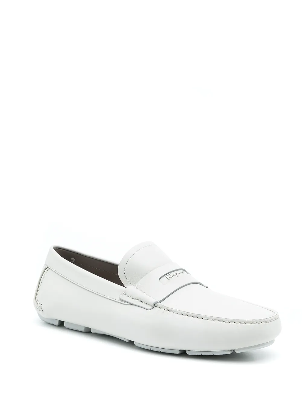 Ferragamo Leren loafers Beige