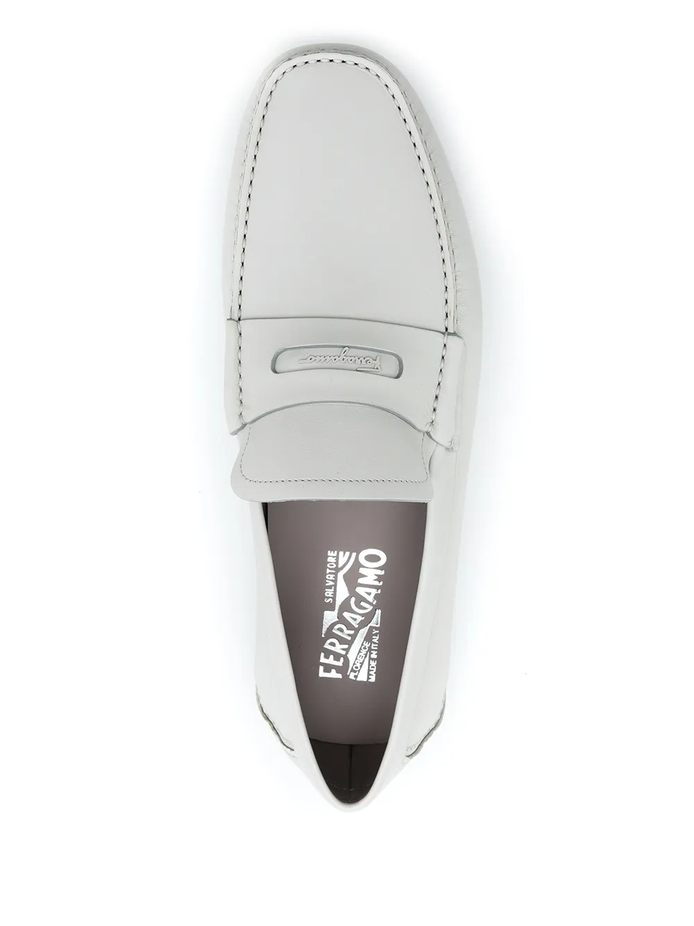 Ferragamo Leren loafers Beige